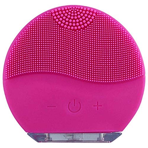 Preisvergleich Produktbild XIALIUXIA Elektrische Gesichtsreinigungsbürste, Silikon Wasserdicht Anti Aging Tiefenpeeling Zum Polieren Und Peelen des Gesichts Rosa USB Wiederaufladbar