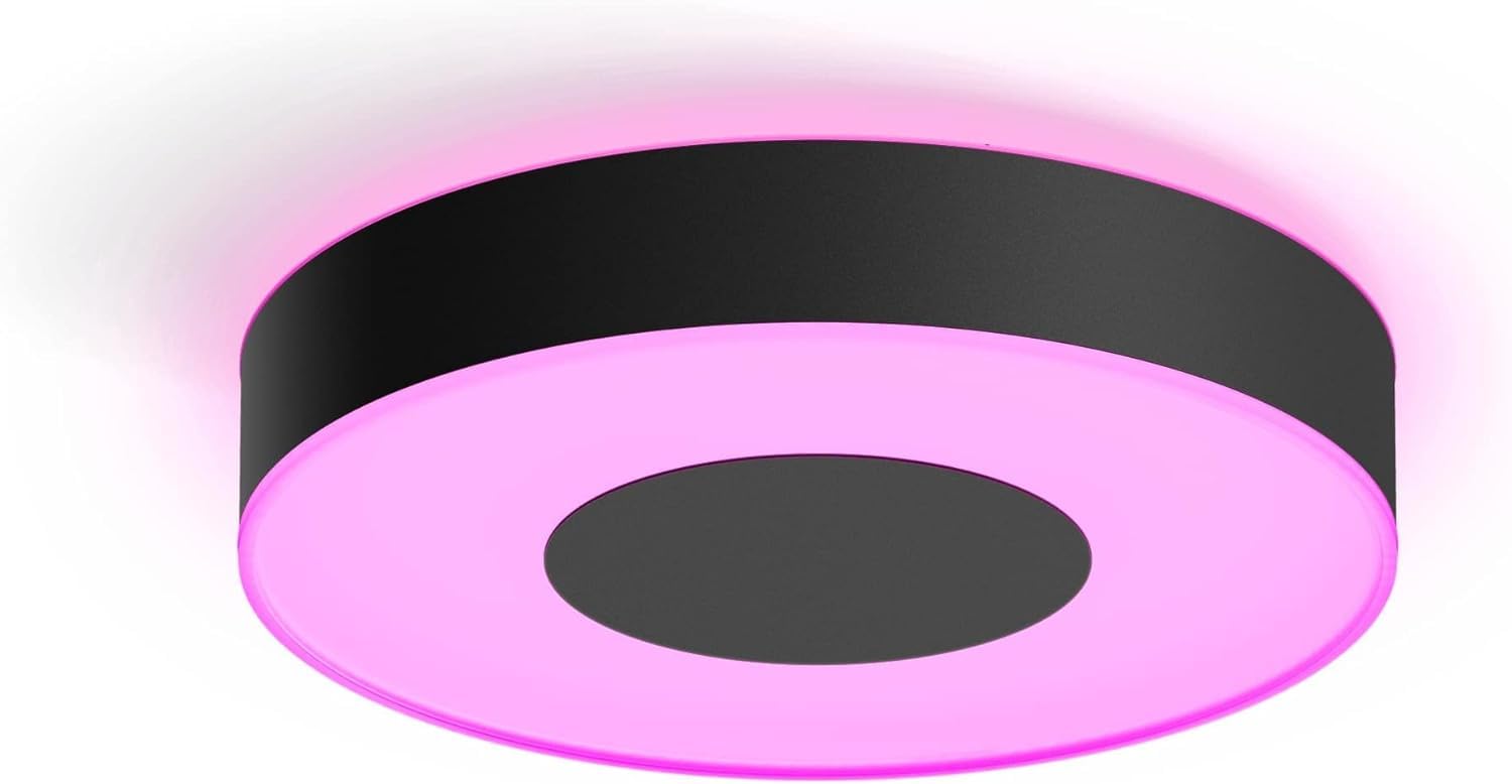 PHILIPS Hue White & Col. Amb. Xamento Deckenleuchte, schwarz, 16 Mio. Farben, dimmbar, steuerbar via App, kompatibel mit Amazon Alexa (Echo, Echo Dot)