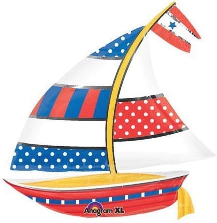 Nautical Sailboat Super Shape Anagram Balloons