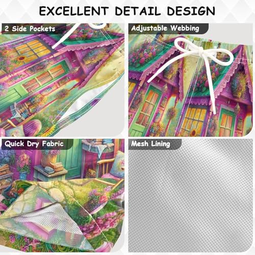 Flowers Sunflowers House Boys Swim Trunks Quick Dry Toddler Swimsuit Boy Swimwear Bathing Suits Board Shorts 2T3