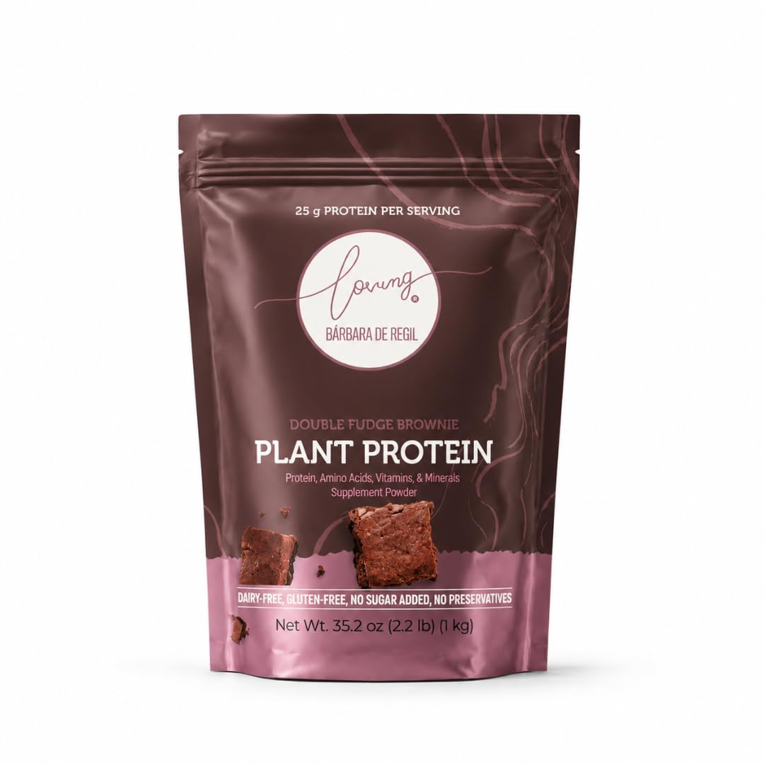 LOVING IT BÁRBARA DE REGIL Proteína vegetal de ervilha sabor fudge de chocolate duplo, 26 porções, 998,8 g
