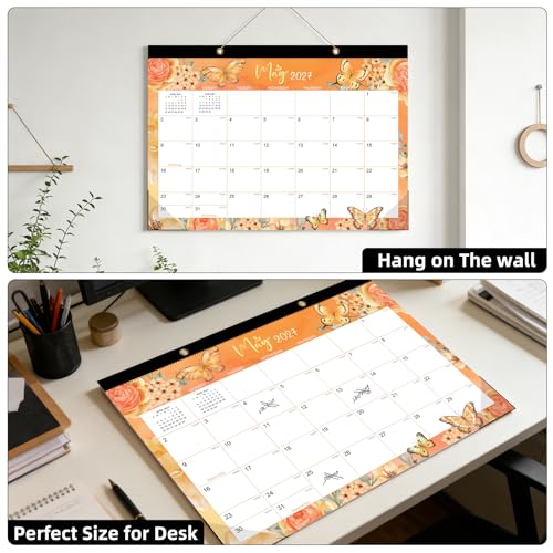 Image of Tcamp Desk Calendar 2026-2027, Large Desktop /Wall Monthly Calendar