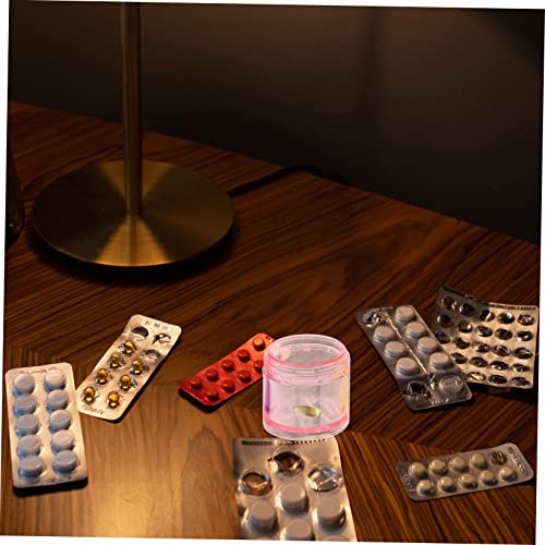 EXAOMBLE Pillendose Für Medikamente Abnehmbarer Organizer Mit Sieben Fächern Tragbare Tablettenbox Für Unterwegs Für Vitamine Und Fischöl Zufälliger Stil