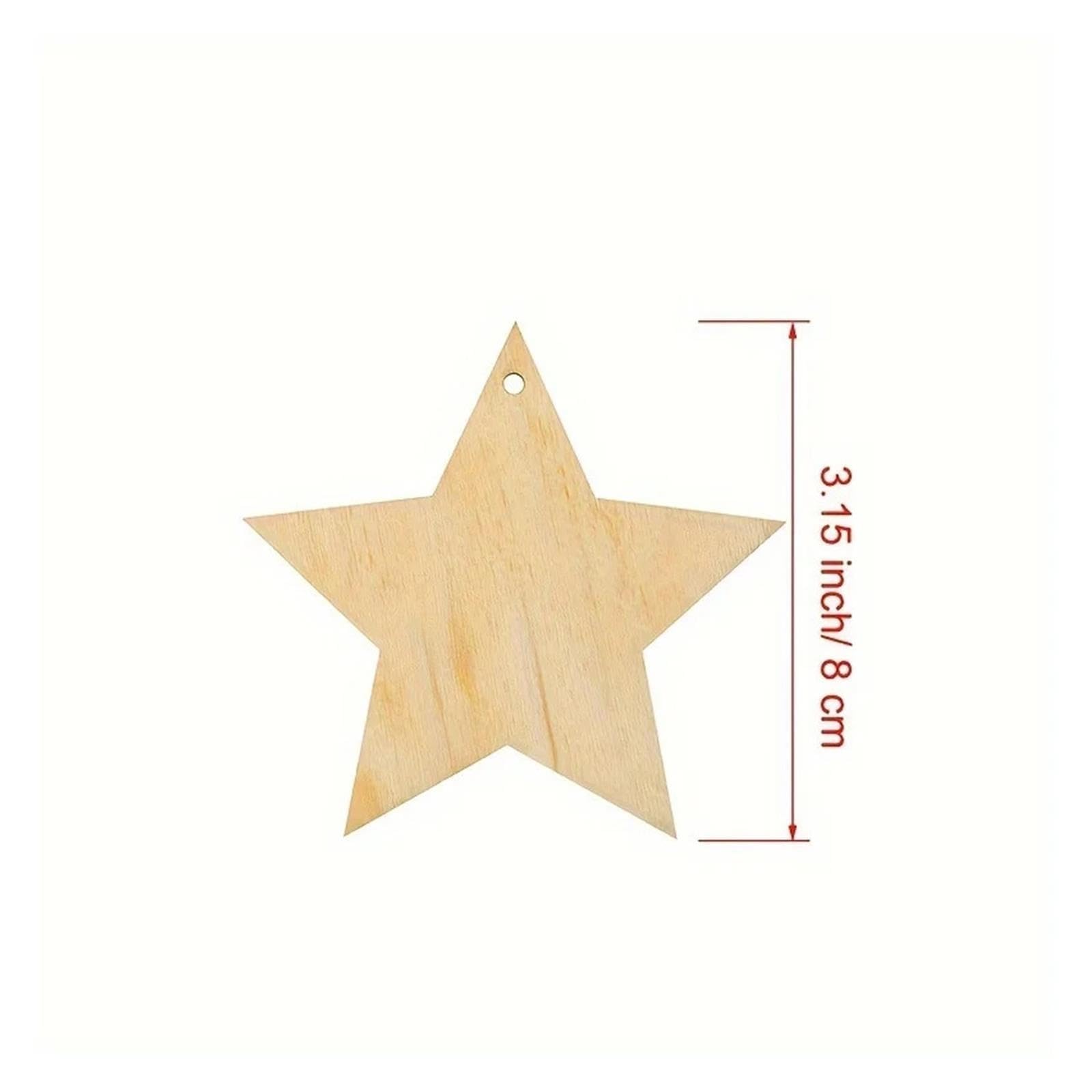 Pezzi Dischi Legno Fette di legno stella fai da te