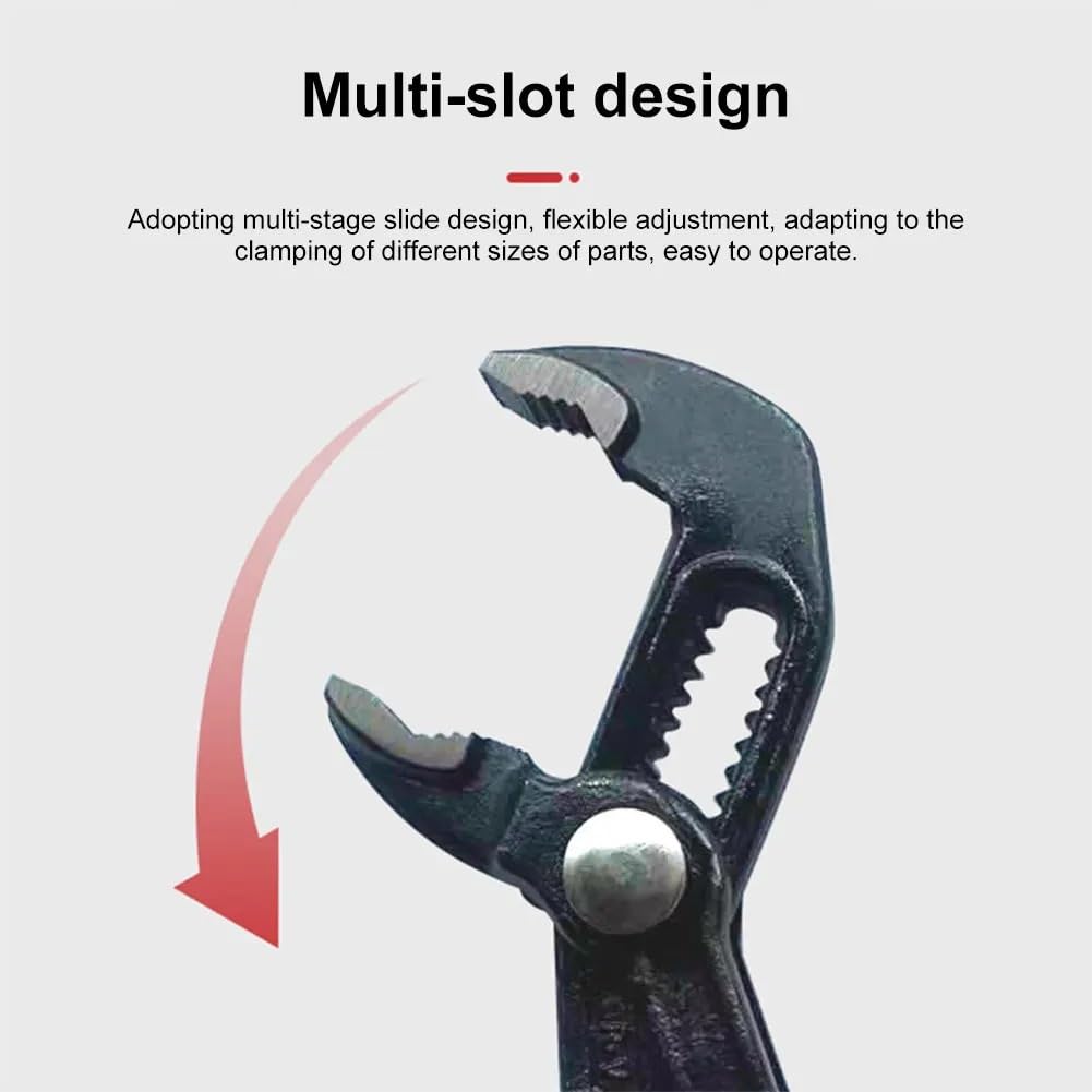 Llave de tubo ajustable para fontaneros con diseño de ranura deslizante y agarre cómodo, herramienta de mano rápida para tubería de 12 pulgadas