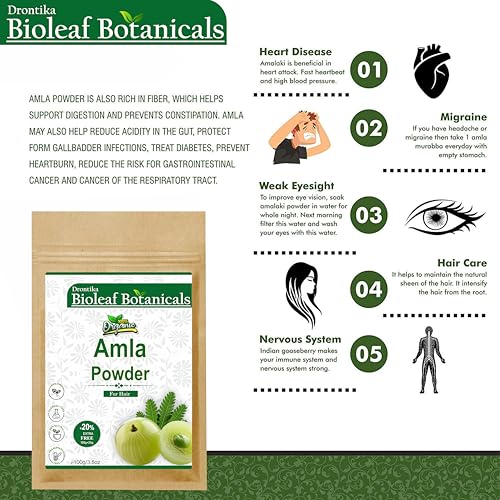 Image of Drontika Bioleaf Botanicals Amla, Shikakai, Reetha and Bhringraj Powder 50g*4=200g