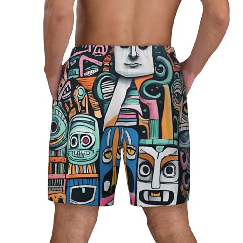 Abstract Art Print Men Stylish Functionality Swim Trunks Breathable Beach Shorts Surfing Gym Fishing4