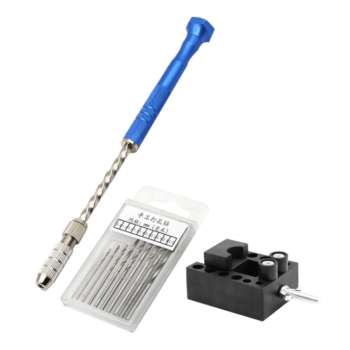 HOLIDYOYO 1Set Multifunctional Hand Drill with Drill Bits and Vise for Jewelry Carving Precision Drilling Tool for Projects