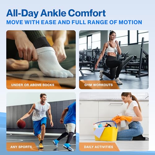 Image of Modvel Foot & Ankle Brace Socks for Sprained Ankle Compression Sleeve - Foot Support for Women & Men - Tendonitis & Arthritis Ankle Brace Sports Running, Torn Ligaments & Women Stabilizing Ankle Wrap