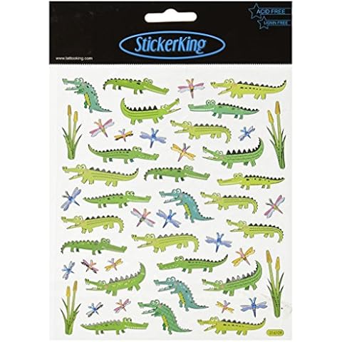 Tattoo King SK129MC-4252 Multi-Colored Stickers-Alligator Fun Cover