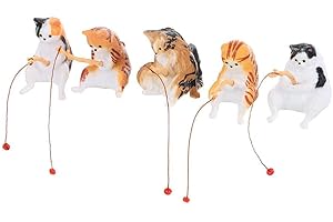 4PCS Cat Fishing Figurine: Purrfect Companions for Cat Lovers