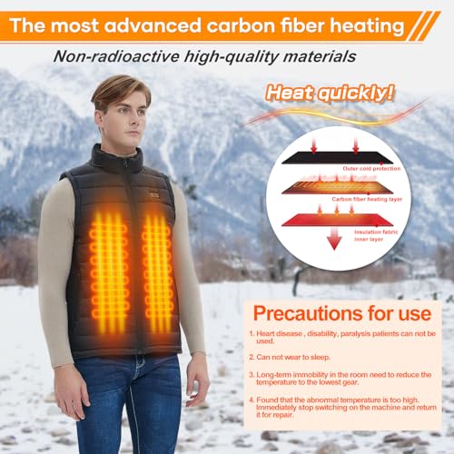 Image of Heated Vest - Electric Heating Coat Heated Jacket Man /Woman Battery Not Included