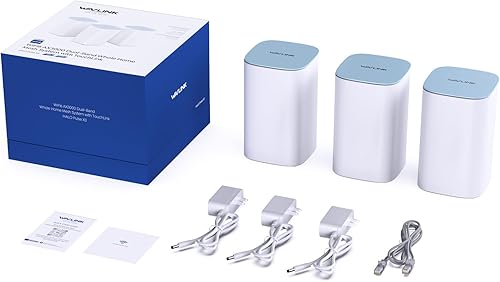 Miniatura 8 de WAVLINK AX3000 WiFi 6 Mesh System Paquete de 3  Cubre hasta 7300 pies cuadrados, velocidades de hasta 3.0 Gbps, reemplaza el enrutador inalámbrico y