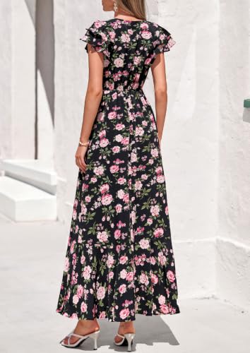 Image of PRETTYGARDEN Womens Summer Boho Floral Maxi Dress