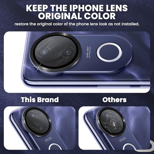 Image of ArmourPro Camera Lens Protector for Vivo T4R (6.77 Inches) Tough HD Individual Aluminum Alloy Rings 9H Camera Cover, Scratch-Resistant,Camera Lens Protection| Black, 1 Pack