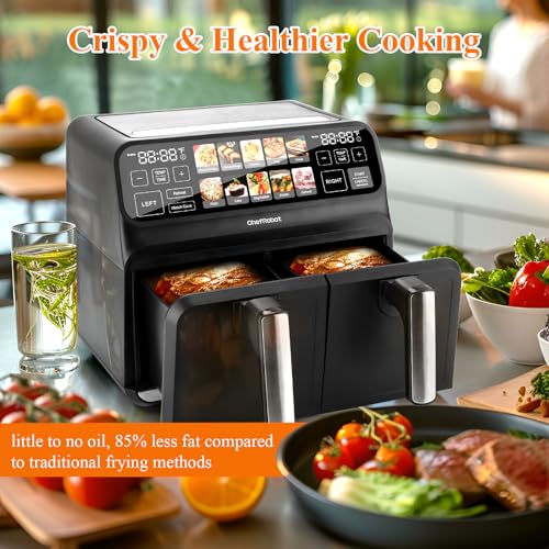 ChefRobot-Air-Fryer-8-Quart-Dual-Air-Fryer-TFT-Screen-Double-Air-Fryer-for-Family-SizeKitchenRV ChefRobot Air Fryer 8 Quart Dual Air Fryer TFT Screen Double Air Fryer for Family SizeKitchenRV