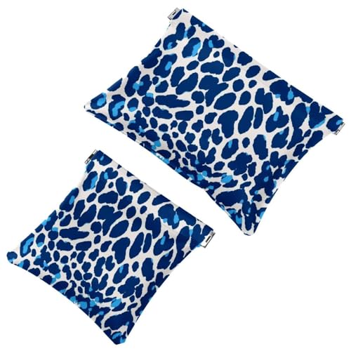 Glamour senza sforzo: Art Leopard Print-414 Borsa per il trucco impermeabile - Custodia portatile per le donne Multicolore