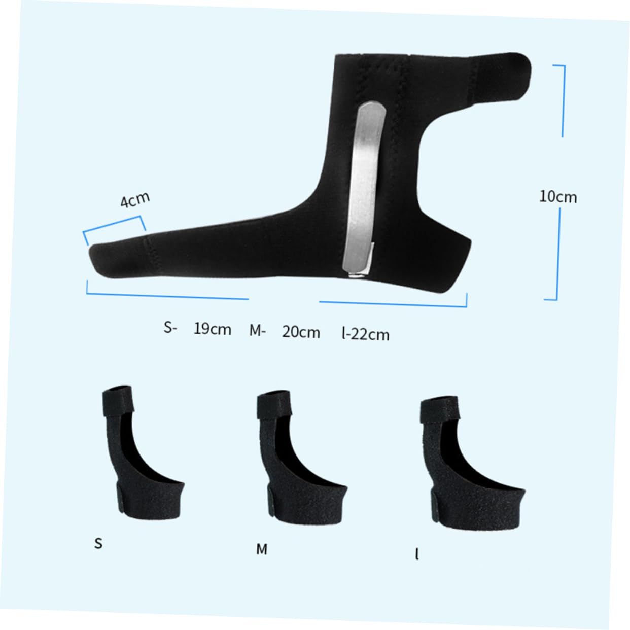 NULYLU 1 PC Thumb Fixed Guard Thumb Brace Thumb Splint Finger Guard Thumb Support Brace Thumb Joint Treatment Black