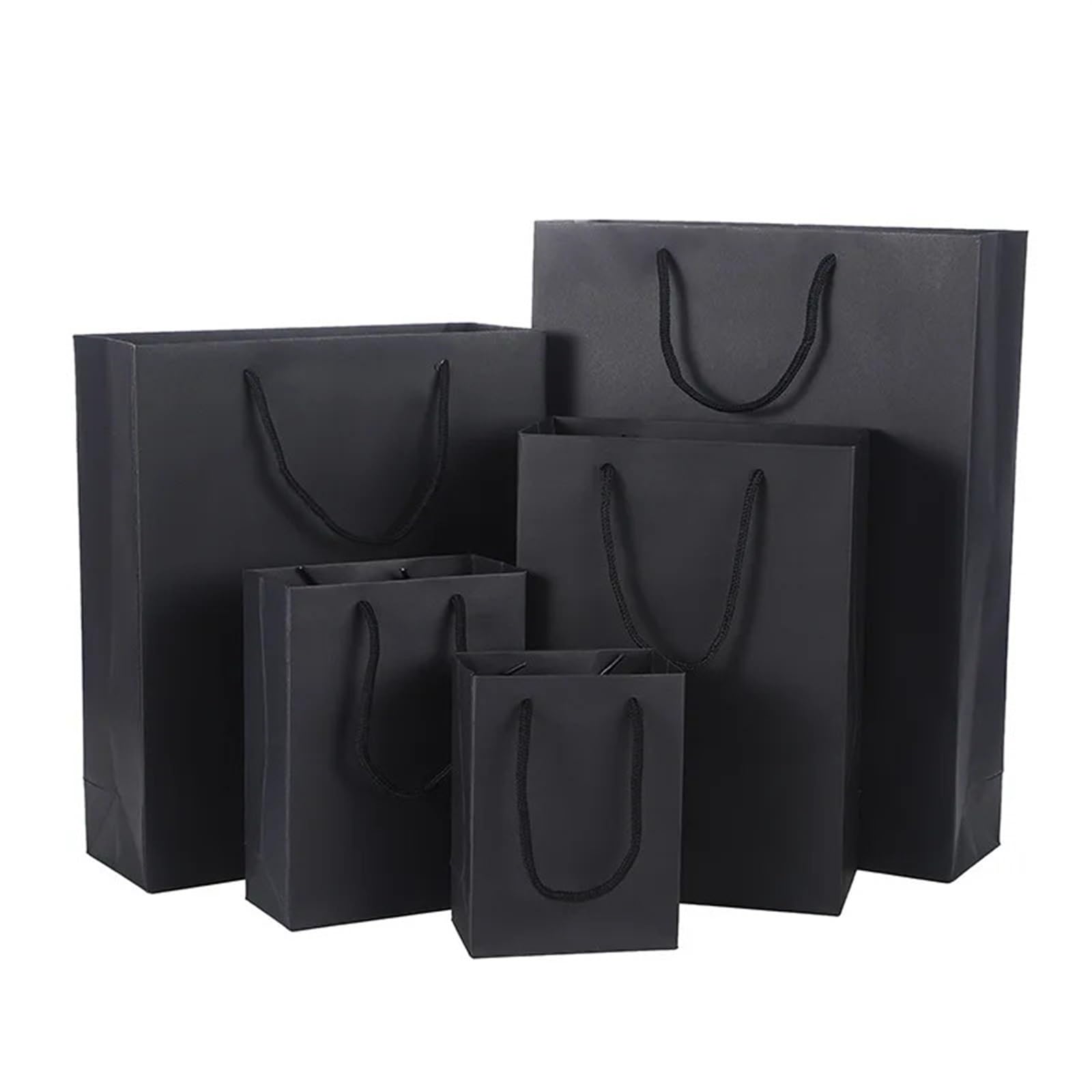 Bolsas Papel Kraft Bolsas de papel kraft pequeñas y gruesas con asas for empresas, bodas, cumpleaños, fiestas, regalos(24x10x17CM)