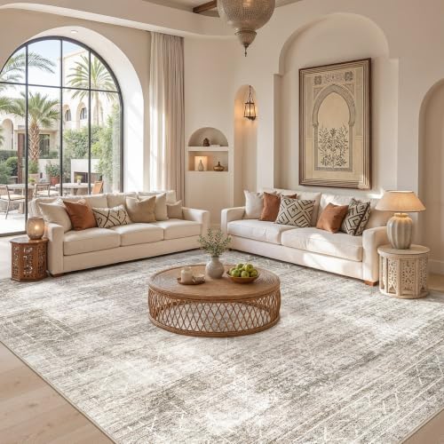 Image of cotiled Boho 6x9 Area Rugs for Living Room: Large Moroccan Washable Rug