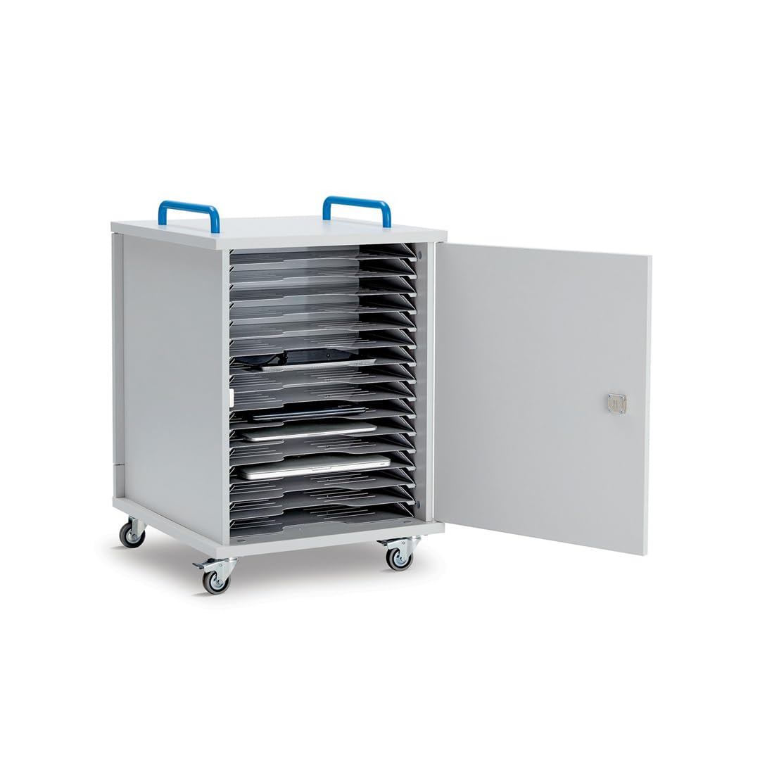 Office Needs Direct LapCabby Lyte 16 Horizontal Mobile Single Door Shelf Laptop Tablet Charging Unit