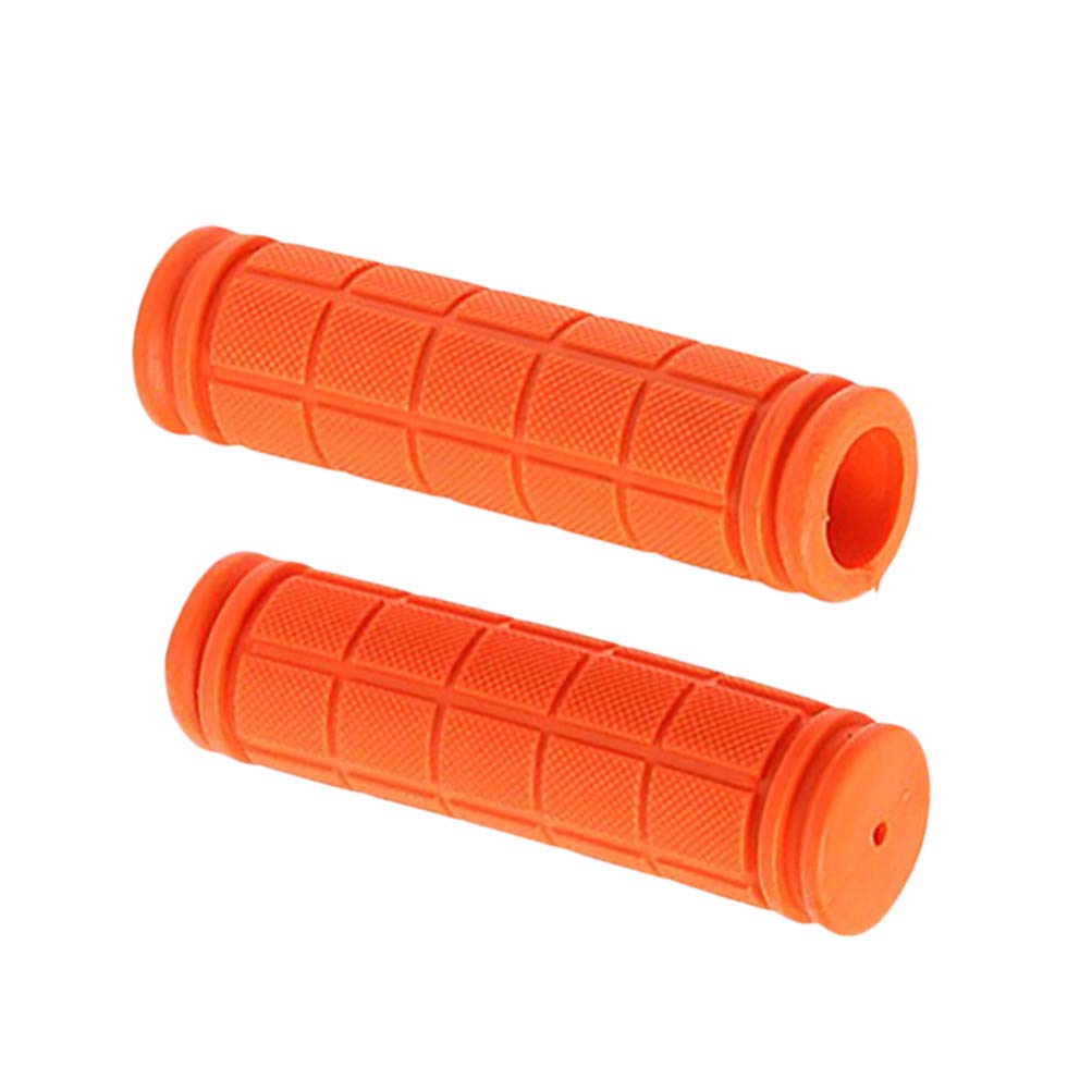 Abaodam 2 x Fahrradgriff-Überzug aus Gummi für Lenkergriffe, rutschfest, aus Silikon, für Fahrrad (orange) Sport & Freizeit