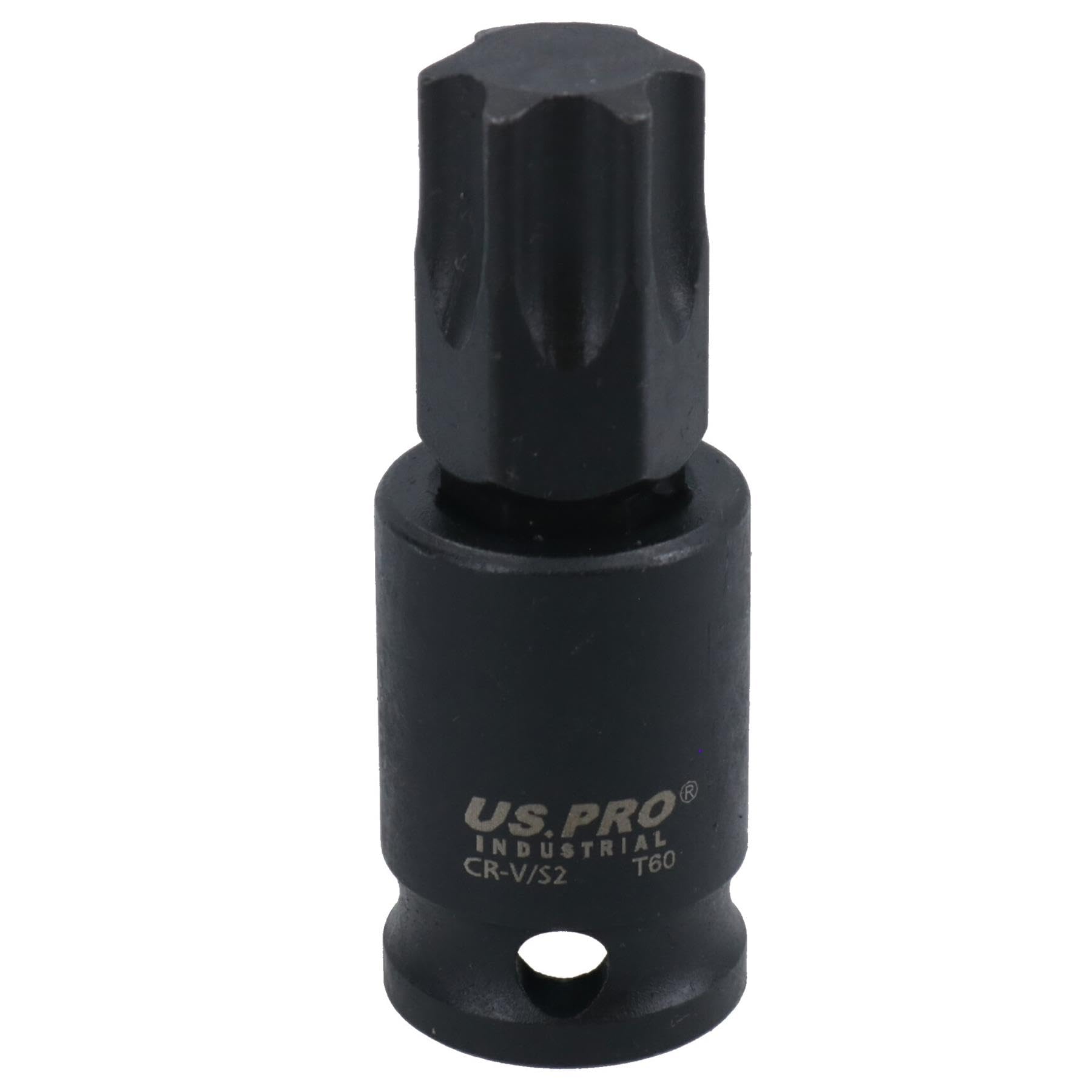 Ab Tools Men's T60 Torx Star Impact Impacted Shallow Short Bit Socket 3/8In Drive