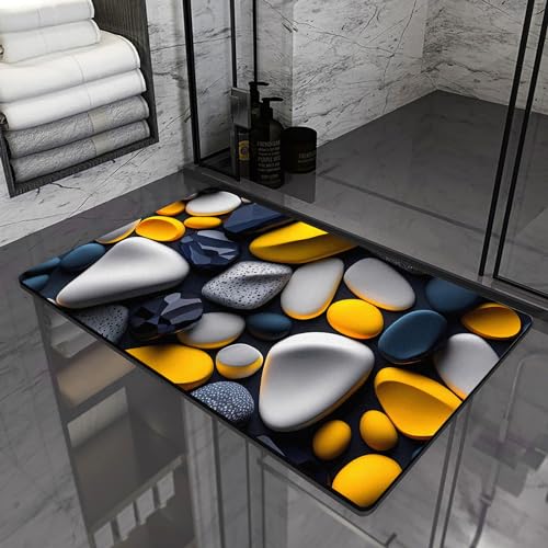 WLN-0603 Olnamaro Badematte Rutschfester Badezimmerteppich 50x80cm,...