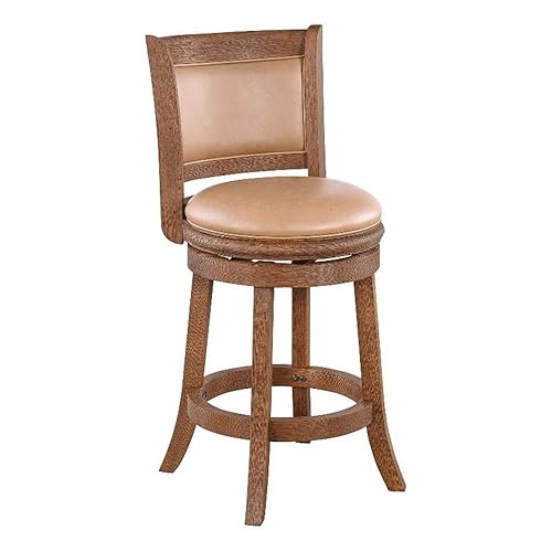 Boraam Augusta Swivel Counter Stool - Chestnut Wire-Brush