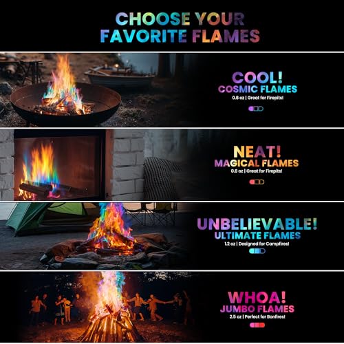 Magical Flames Fire Color Changing Packets Fire Pit (25 Pack), Fire Color Packets for Camping Essentials, Campfire, Bonfire & Fireplaces, Campfire Accessories - Image 4
