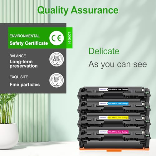SINOPRINT Compatible Toner Cartridges Replacement for HP CF410A 410X CF410X for Color LaserJet Pro M477fdw M477fnw M477fdn M452nw M377dw M452dn M452dw M477dw M477nw - Image 2
