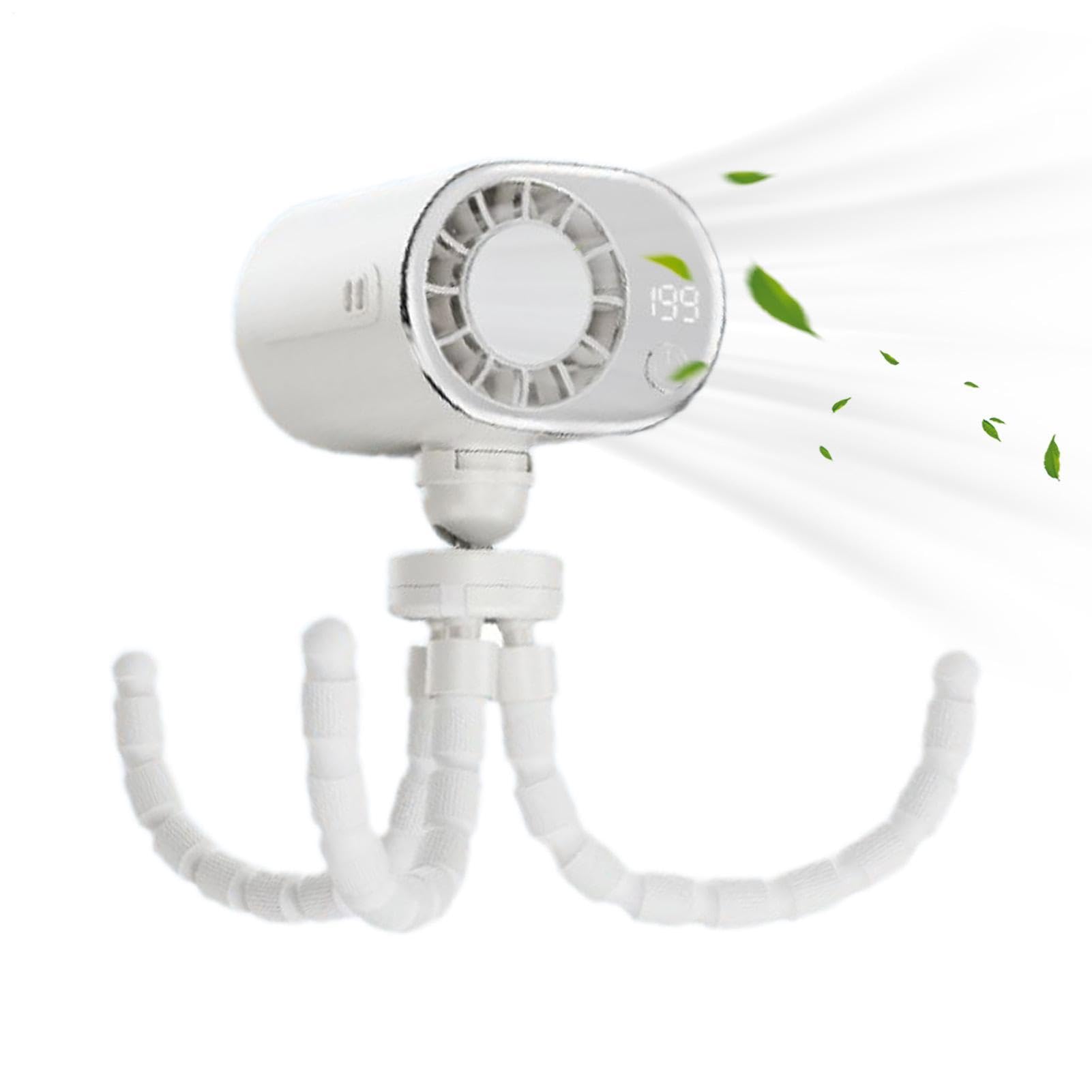 Ventilateur de voiture pieuvre à LED pour les sorties à la plage et poussette