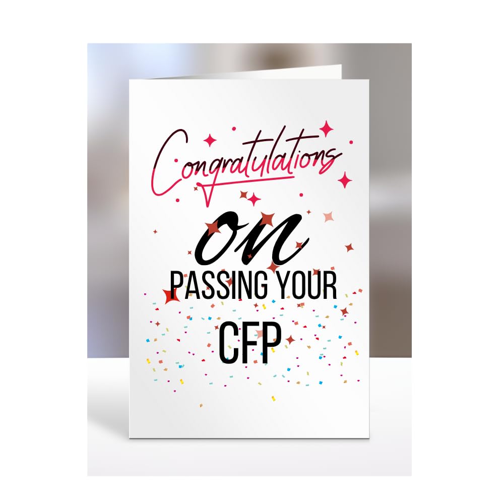 Congratulations on passing your CFP Card, Gifts for Men or Women, Presents for Christmas, Greetings Card, Him, Her, Female, Male, A5-115_24
