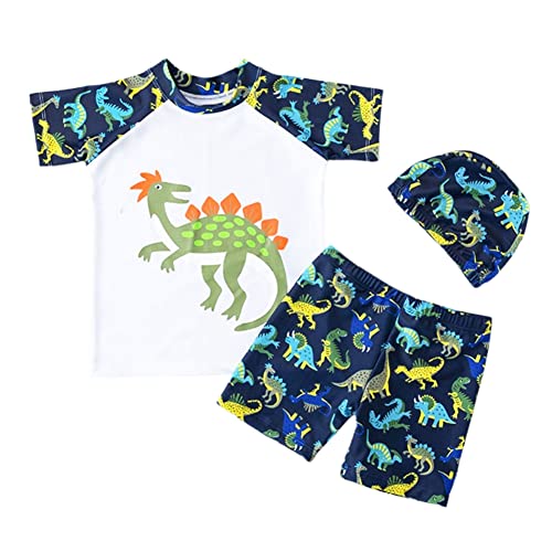 Combinaison anti UV bébé garçon t-shirt et short avec bonnet de bain protecteur