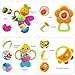 MOONTOY 12pcs Baby Rattles for Babies 0-6 Months Teething Toys 3-6 Months, Newborn Infant Teethers Baby Toys 6-12 Months, Montessori Baby Easter Basket Stuffers Gifts 1 2 3 4 5 6 7 9 10 Month Boy Girl