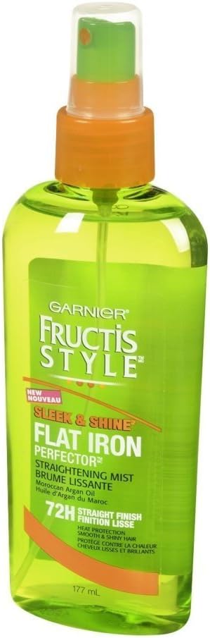 Garnier Fructis Style Sleek & Shine Flat Iron Perfector Straightening Mist 6 oz (Pack of 3)