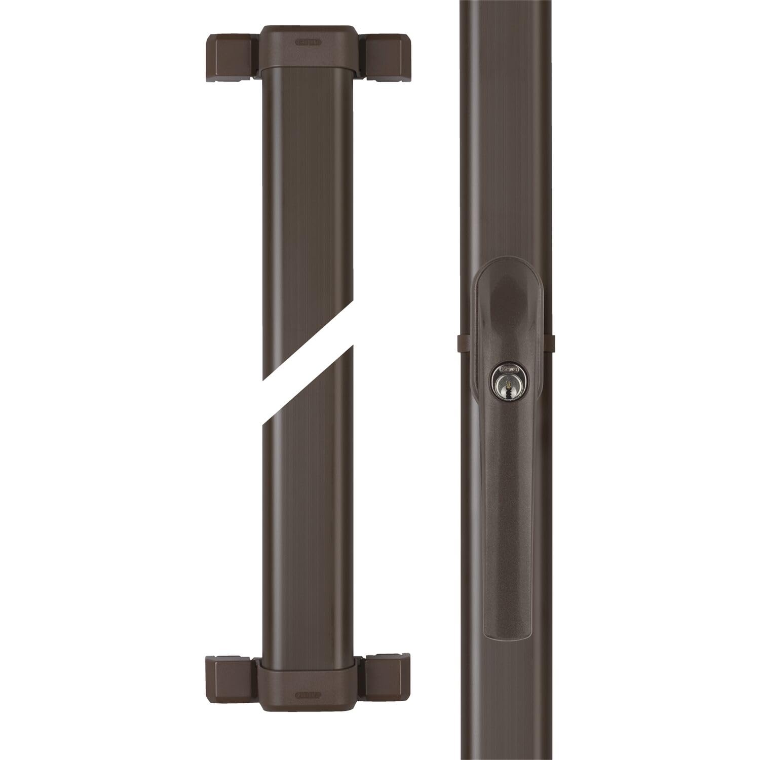 ABUS Seguro Adicional para el Cierre de Ventanas FOS650 AL0145 - Falleba con Cilindro de Presión - Cierre Uniforme - Nivel de Seguridad ABUS 10 - 31792 - Marrón