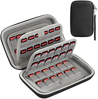 MoKo 96 Game Card Storage Holder Compatible with Nintendo Switch Game Card, Multi-functional Cartridges Card Organizer Anti-scratch Card Holder Carry Storage for Switch and PS Vita Game Card - Black