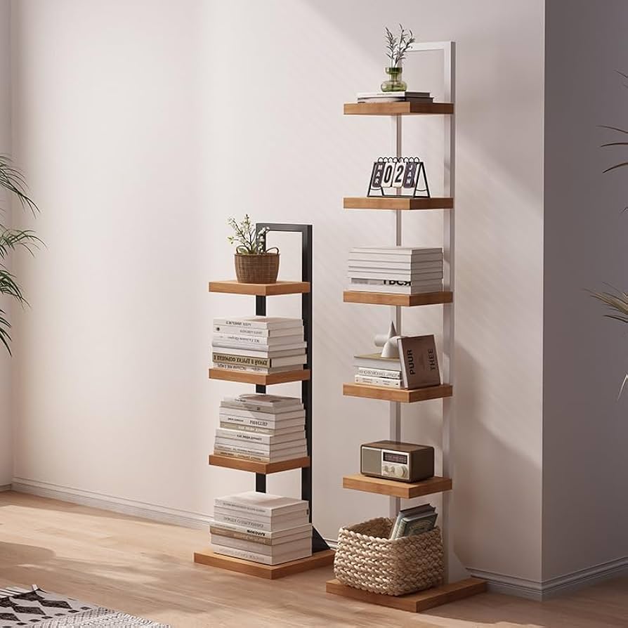 Amazon｜本棚 スリム 大容量 ブックタワー おしゃれ 高さ87cm