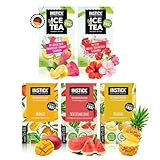 INSTICK Zuckerfreies Instant-Getränk (Bundle Exotic) verschiedene Klassik & Eistee Sorten 5x12 Sticks - 1 Stick für 0,5-1 L...