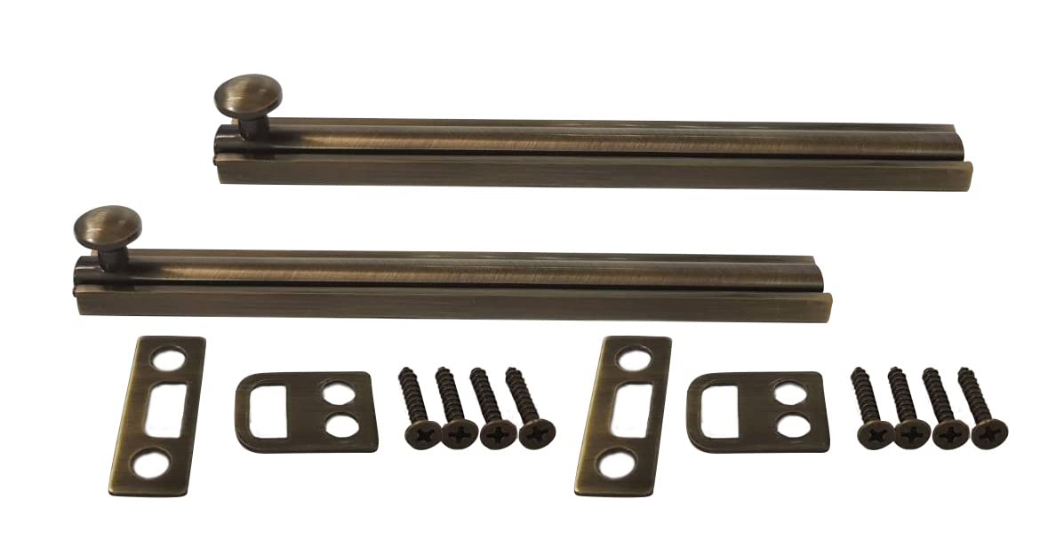 Verrou de surface en laiton massif 15 cm QCAA pour bloquer porte