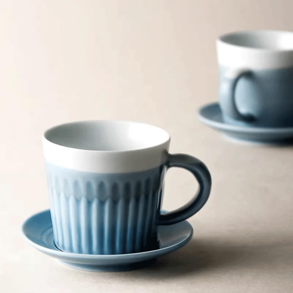 ENGENDER Tazas Cafe Taza De Café Y Platillo Cerámica Simples Hechos A Mano Té La Tarde Individual Mug Cups
