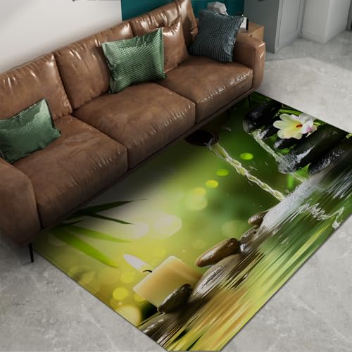 Feuilles de bambou impression réduction du bruit tapis