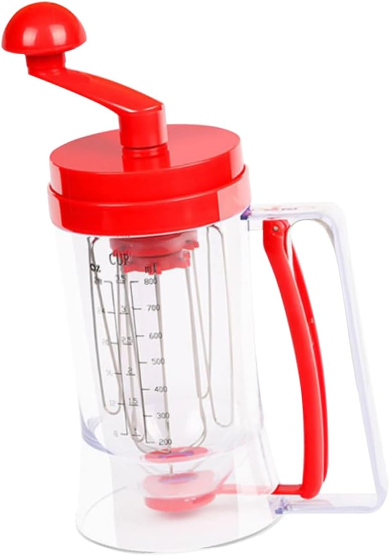VOSAREA Manual Dough Dispenser with Internal Mixing System Ergonomic Cupcake Cream Separator Tool for Pancakes Waffles Muffins Donuts Easy to Use Accurate Measuring