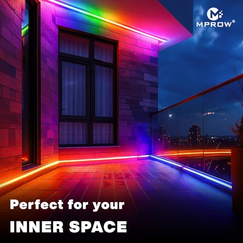 Image of MPROW 5Meter LED Rope Light | 48 LEDs /Meter Waterproof Strip Light | Cove Light for False Ceiling, Diwali, Balcony & Indoor Decoration (Multicolor)