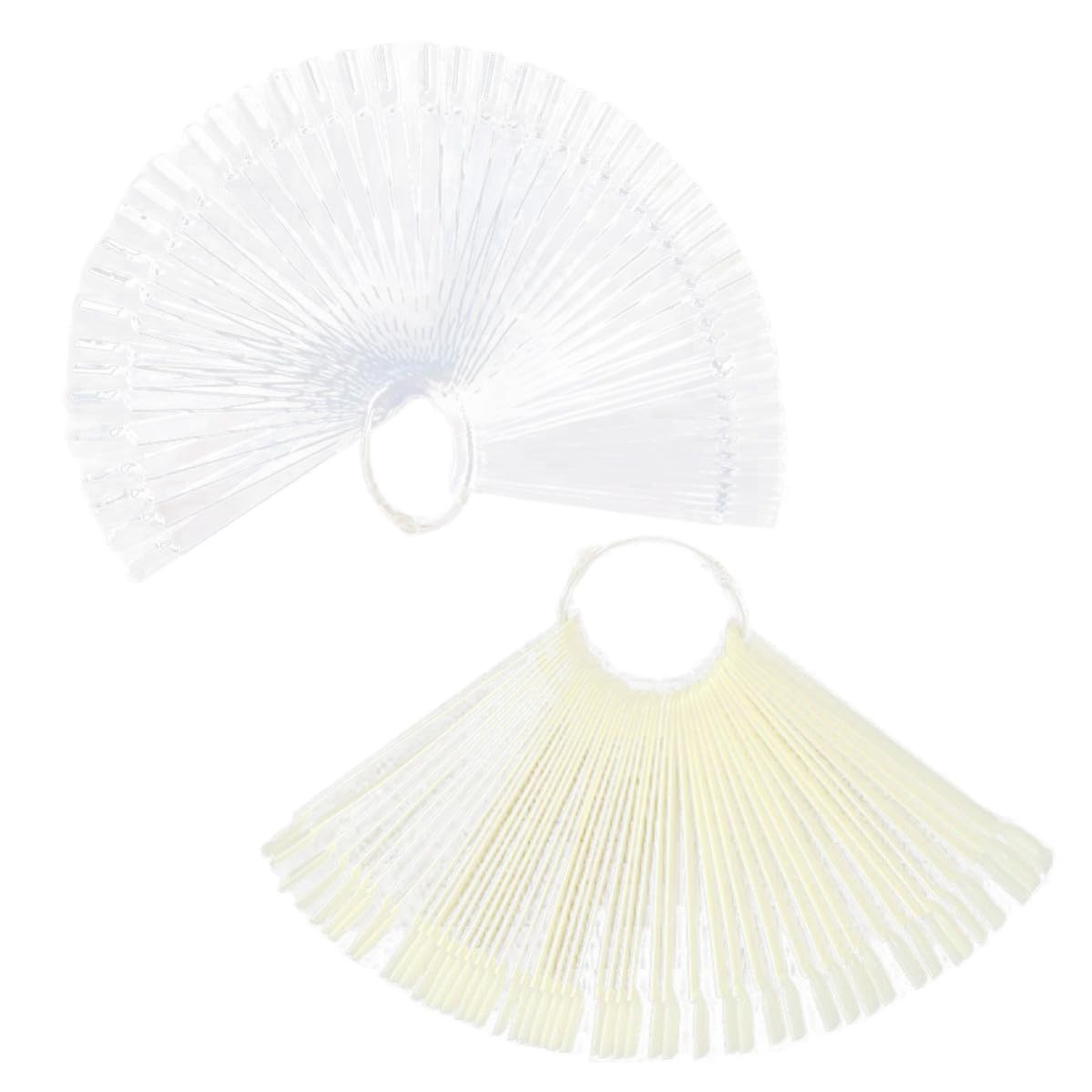 Nail Color Display Plastic Manicure Practice Tool 3pcs Fan Shaped | Engraving and Painting, Smooth Burr-free Finish, Convenient to Carry and Use for Freshmen