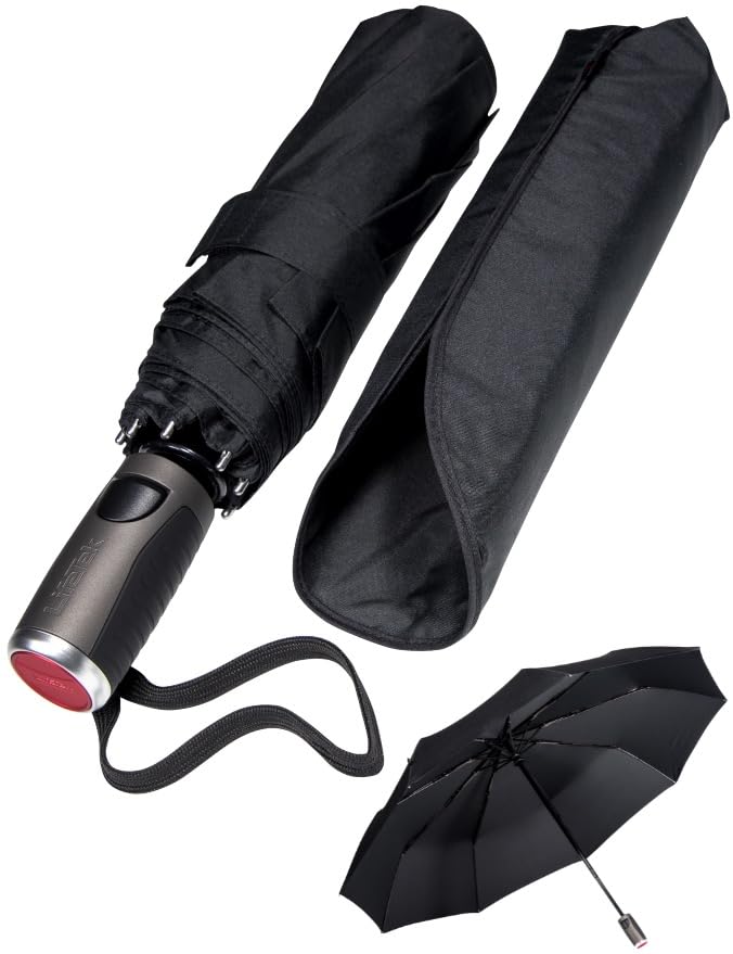 LifeTek Premium Travel Umbrella - Windproof Compact for Men Women Automatic Open Close Fits in Purse Laptop Bag