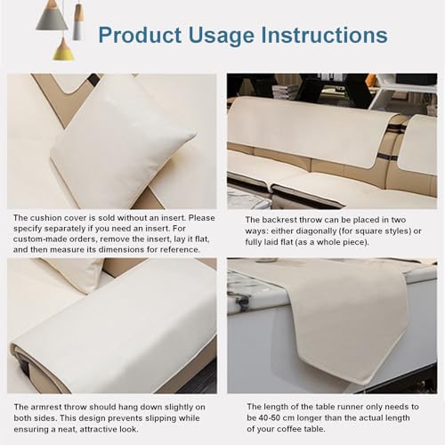 Housses de coussin de canapé imperméables blanches pour rénover une assise usée