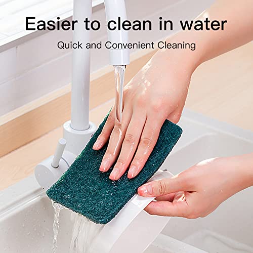 Image of Heavy Duty Scour Pads Sponge Dish Scrubber Non-Scratch Green Reusable Household Scrub Pads for Kitchen and Dish Cleaning Tool (24Pcs)