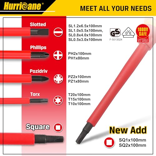 HURRICANE 15-Piece Insulated Screwdriver Set
